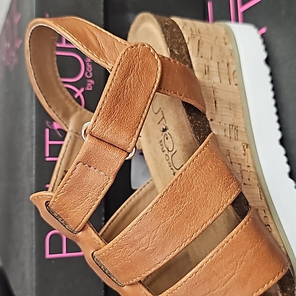 Corkys Tan Gladiator Sandals with Buckle Closures - Picture 2 of 3